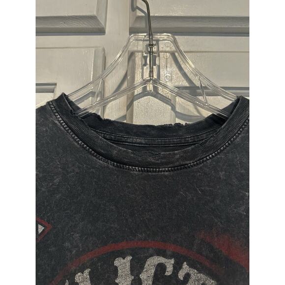 Affliction Live Fast Men’s Size Medium T-shirt Distressed Skull Y2K Biker Grunge - Picture 2 of 10